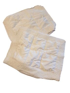 Boll & Branch Organic Cotton Quilted Pillow Shams - Set of 2, White